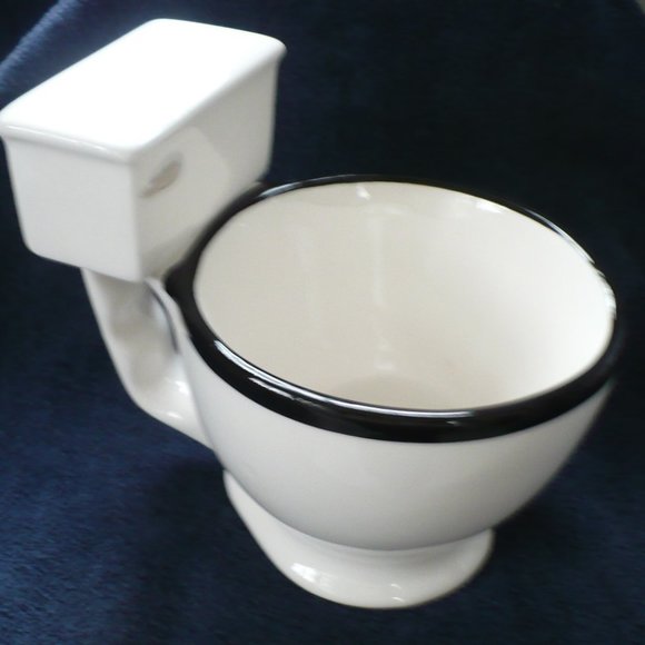 Big Mouth Toilet Coffee Mug /Candy Dish Cup Fun Gag Gift Unique Novelty - Picture 3 of 7